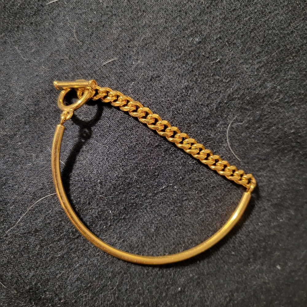 Gold plated sterling silver bracelet